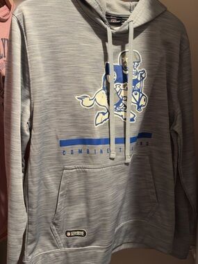 NFL Gray and Blue Pullover Hoodie Cowboys